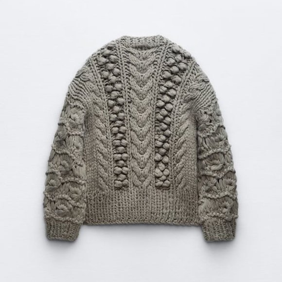 NWT ZARA STRUCTURED KNIT CARDIGAN S, M 3920 - Picture 3 of 5